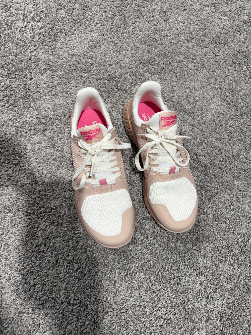 Reebok Women's Pink and White Casual Sneakers